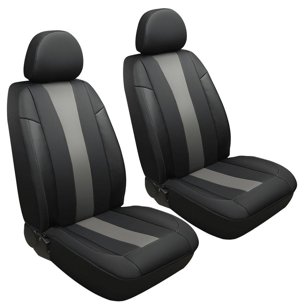 Capa de assento de carro GIANT PANDA para Honda Front Leather, pacote com 2 unidades