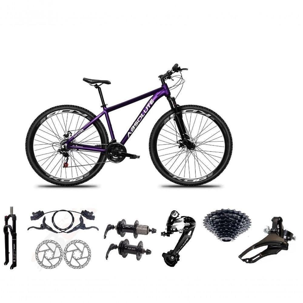Bicicleta Aro 29 Absolute Nero 5 Freio Hidráulico K7 27v Garfo Com Trava - Roxo Tam.19