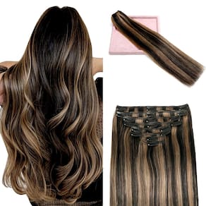 Clip in Hair Extensions POGINJA Real Human Hair 20 polegadas 105g