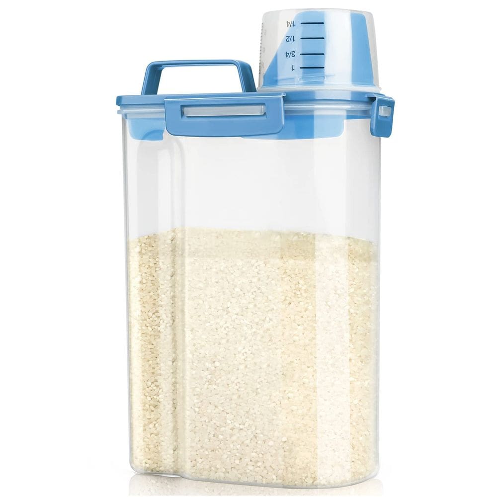Recipiente de armazenamento Viretec Rice Hertight 1,4 a 2,3 kg com xícara