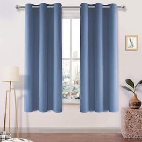 Cortinas Blackout DWCN Dusty Blue 107x183cm para Windows x2