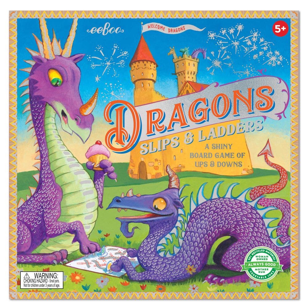 Jogo de Tabuleiro eBoo Dragons Slips & Ladders Kids 5+ Years