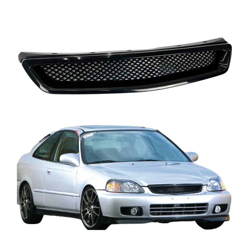 Grade Para-Choque Type R Honda Civic 1999 a 2000 Preta Abs
