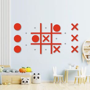 Jogo Magnetic Tic Tac Toe para montagem na parede DUOLIYBC Green