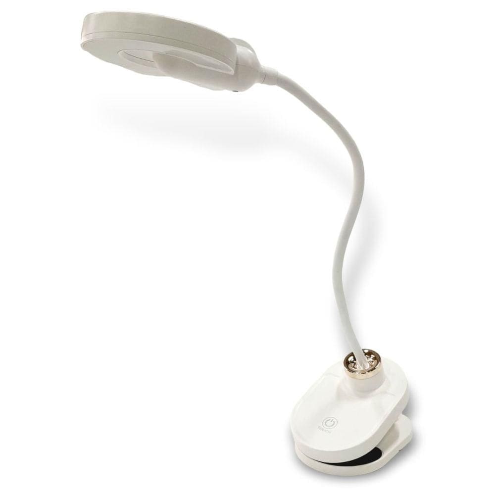 Luminária de Mesa Led Usb com Clip 47,5 cm - Branca - Quanhe