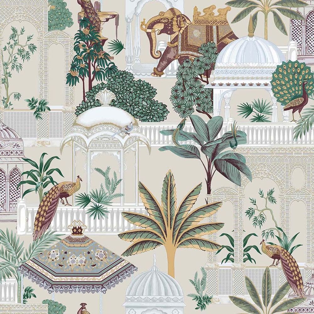 Papel de Parede Botany House Santuário Cinza 15536