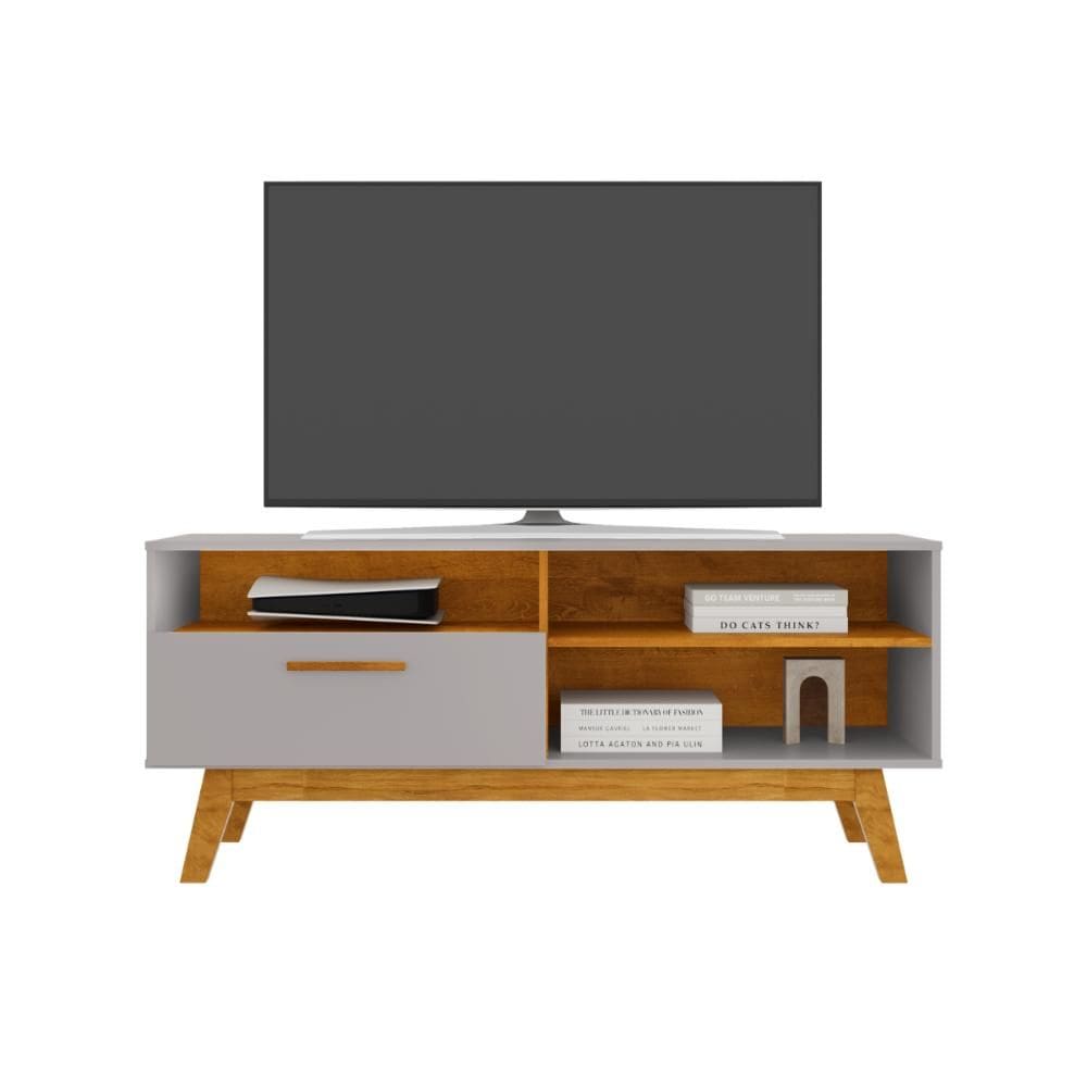 Rack Para TV com Portas London Off White Nature