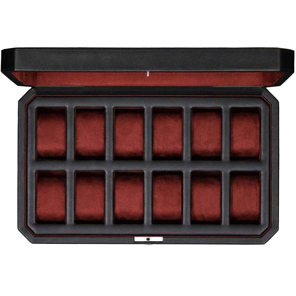 Watch Box ROTHWELL, organizador de estojos luxuosos de couro com 12 slots