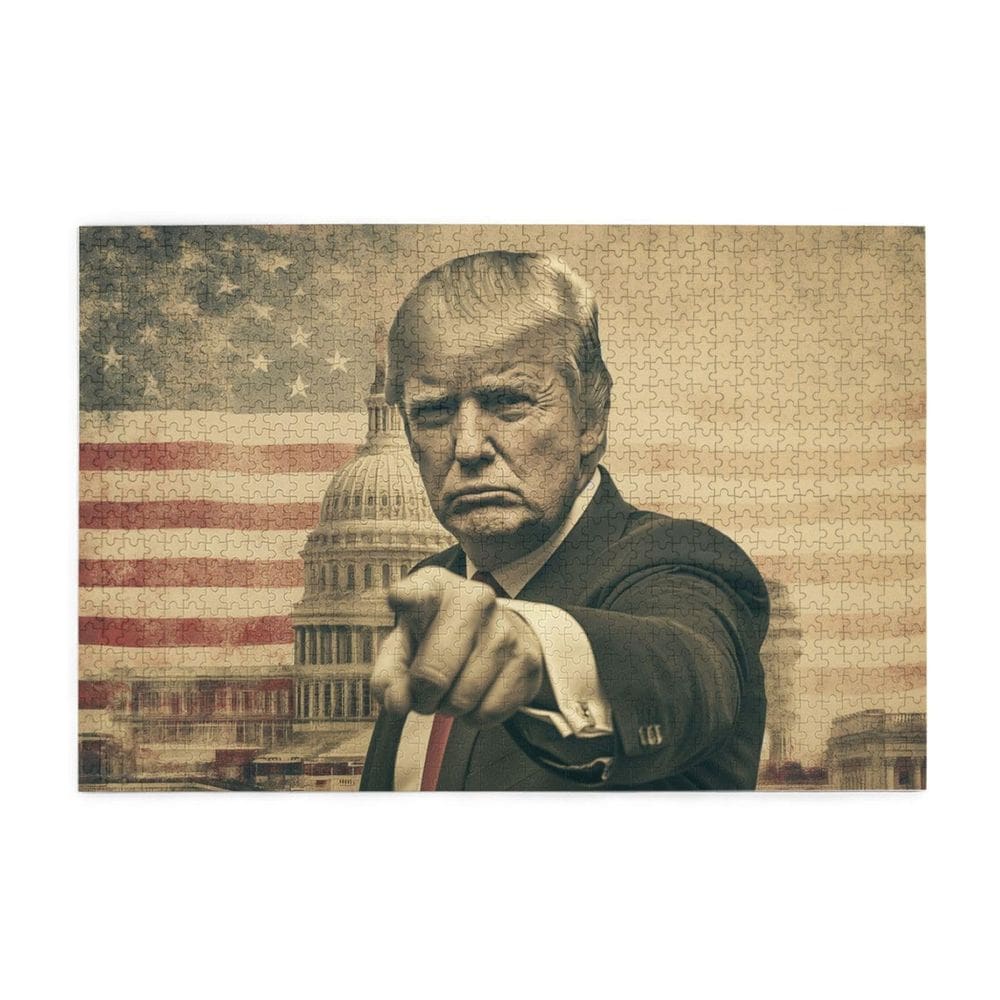 Quebra-cabeça Retro Trump 1000 peças para adultos e crianças