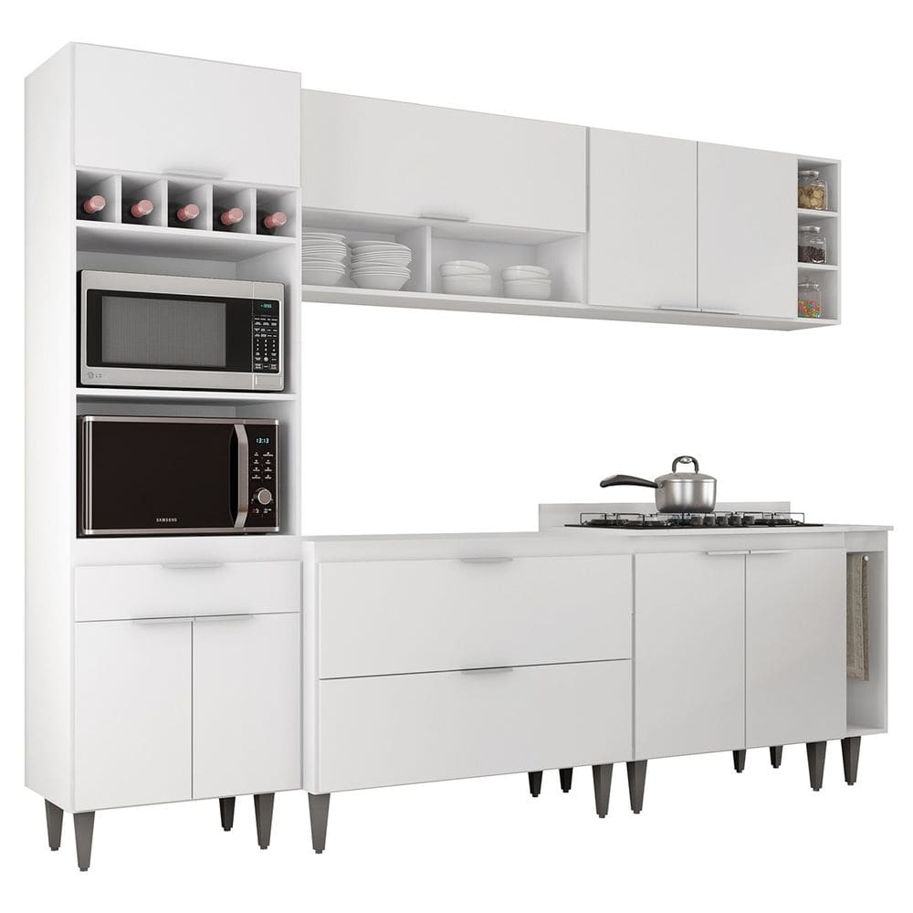 Armário de Cozinha CP07 Para Pia 100cm Pérola Z34 Branco - Mpozenato