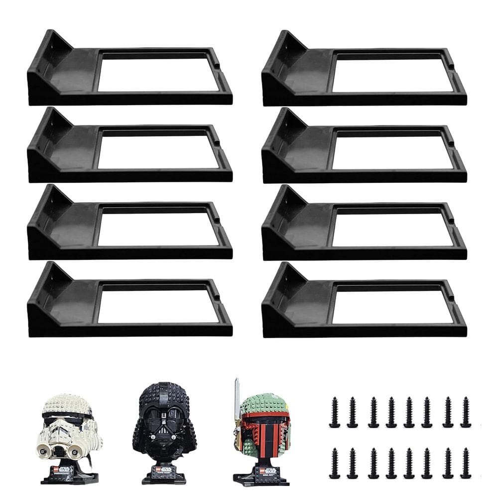 Suporte de parede para capacete Lego Star Wars TEYOUYI Black 8 unidades