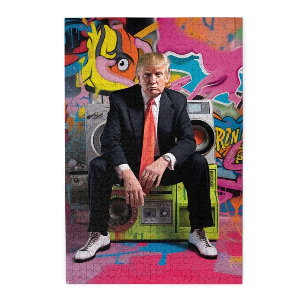 Quebra-cabeça Graffiti Trump 1000 peças para adultos e crianças