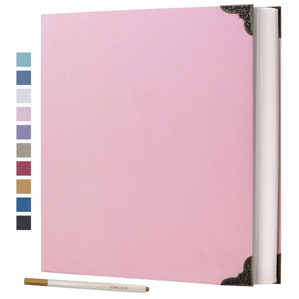 Álbum de fotos Vienrose Self Adhesive 60 páginas, capa dura, rosa