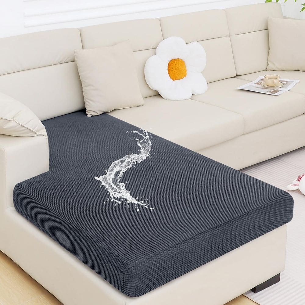 Capas de almofada de sofá Smiry, impermeáveis, laváveis, cinza