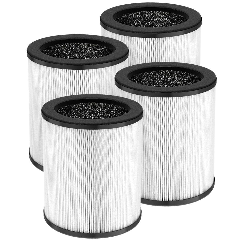 Pacote de 4 filtros de purificador de ar de substituição para Druiap KJ80