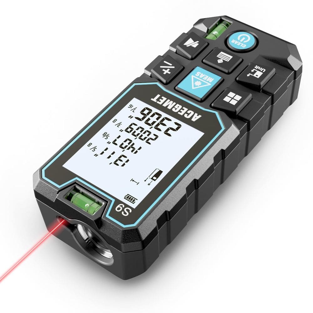 Função de mudo LCD retroiluminado de medição a laser ACEGMET S9 70m/229 pés