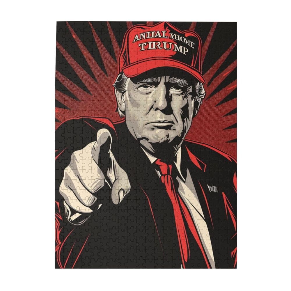 Quebra-cabeça Trump 500 peças para adultos e crianças com pôster