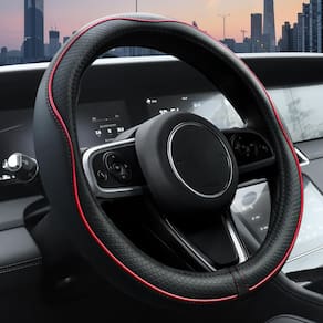 Capa de volante Ouzorp Microfiber Leather 37-39cm preta