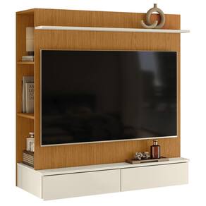 Painel TV 42 Pol Suspenso com Closet 108cm Mimo A02 Off/Cinamomo - Mpozenato