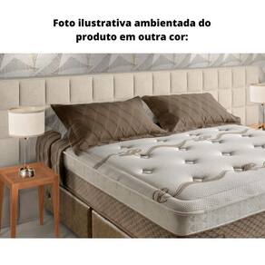 Cabeceira MH-2651 Herval Estofada Casal para Colchão 138 cm Linho Cinza C