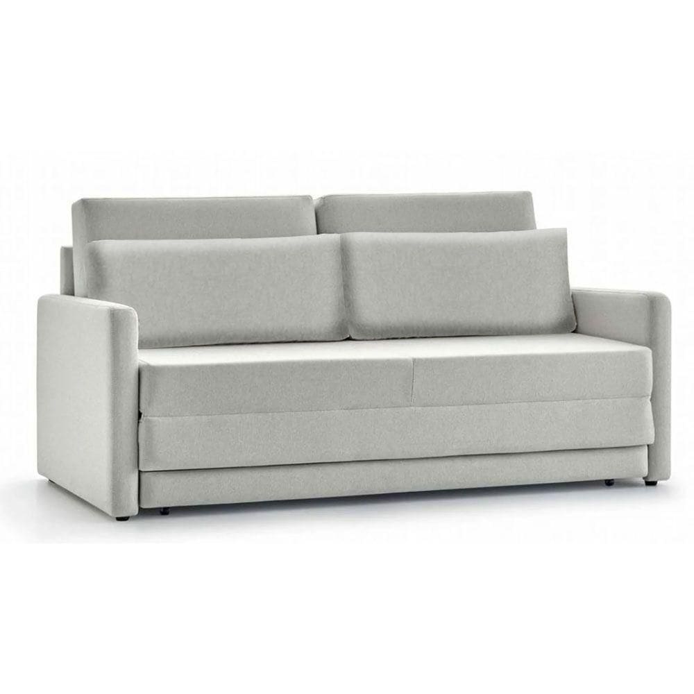 Sofá-Cama 3 Lugares MH-1606 Herval 176 cm Colchão Casal Linho Cinza C