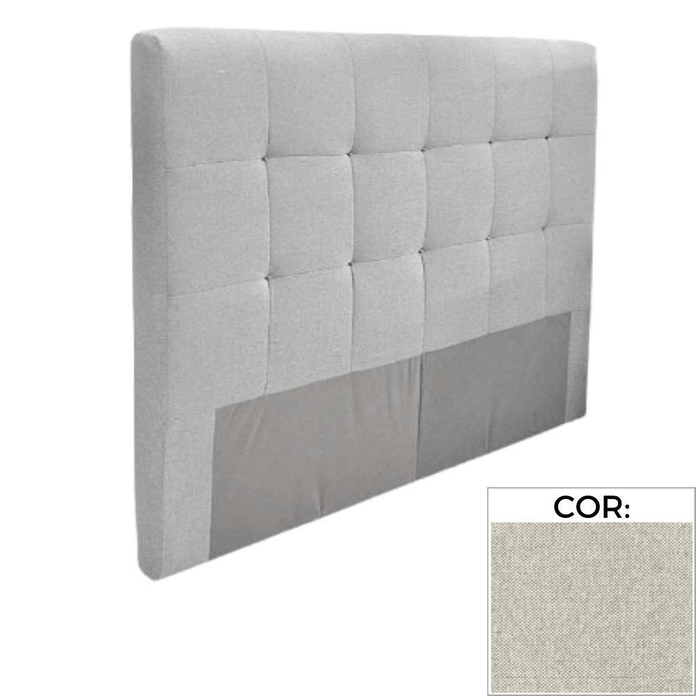 Cabeceira MH-2680 Herval Estofada King para Colchão 193 cm Linho Cinza C