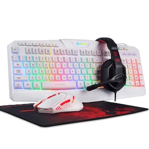 Combo de teclado e mouse para jogos Redragon S101 White