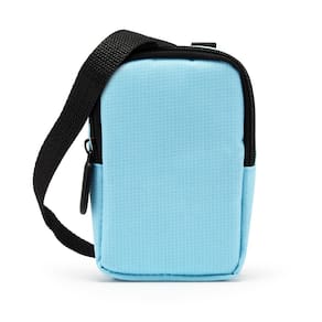 Estojo para câmera Zink Soft Small com bolso de papel fotográfico azul