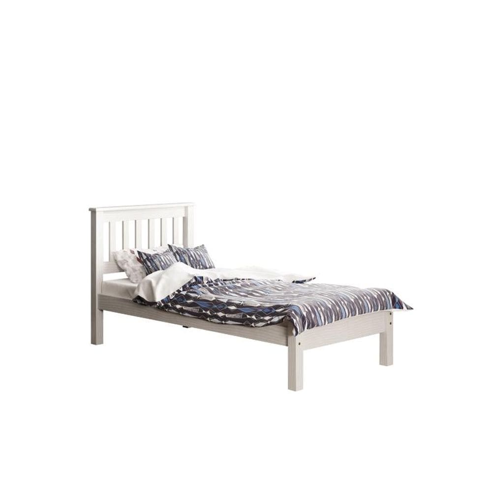 Cama Solteiro de Madeira Branco - Piratini