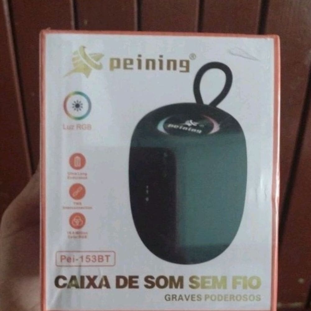 Caixa de som sem fio peining Pei-153BT graves poderosos led 
