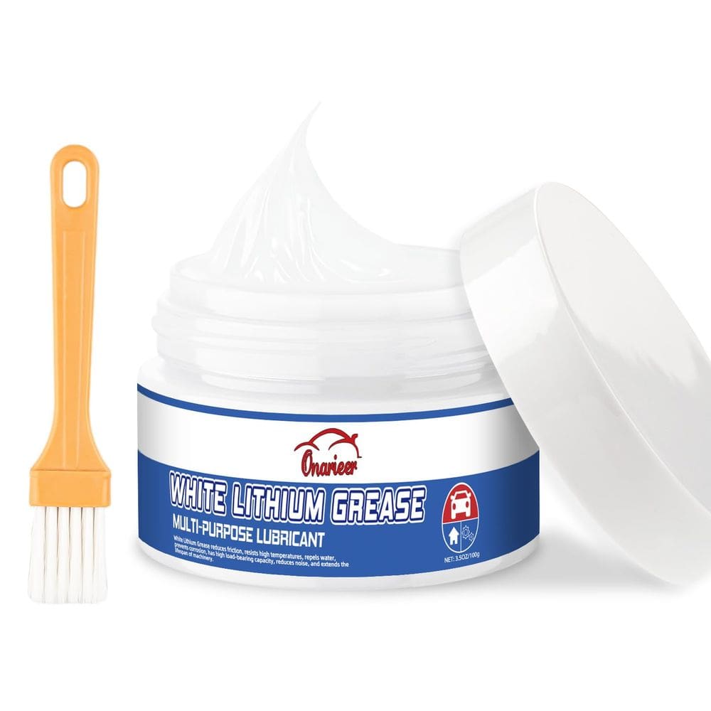 Graxa de lítio branca Onarieer 100mL com escova para metal