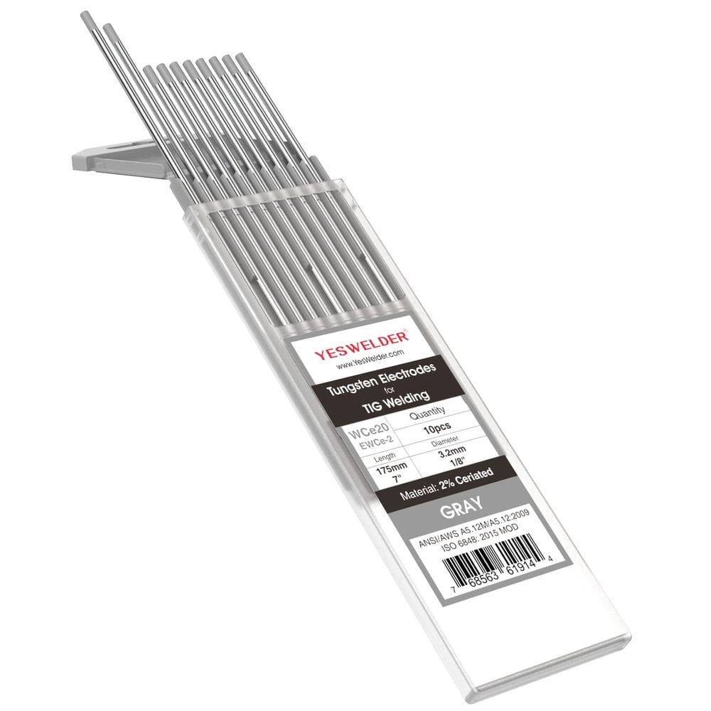 Eletrodo de tungstênio de soldagem TIG YESWELDER 2% ceriado 1/8 x 175mm