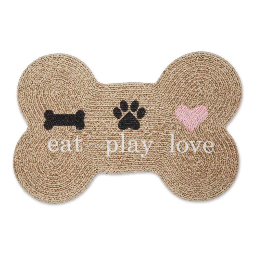 Tapete para animais de estimação em forma de osso, 100% algodão, coleção DII Braided