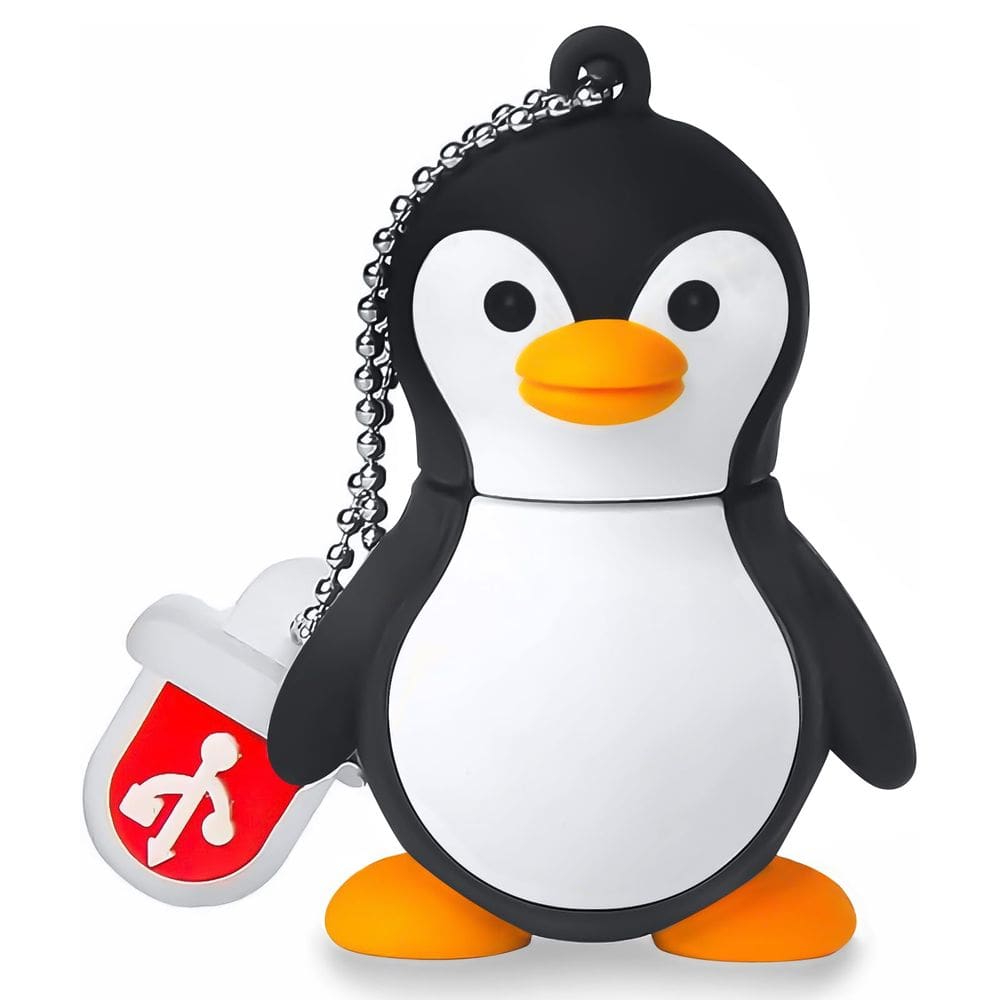 Unidade flash USB BORLTER CLAMP 64GB Cute Penguin modelo USB 2.0