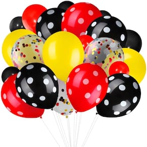 Balões de festa Skylety 75 peças, cor de mouse, com confete