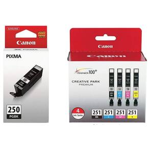 Tanque de tinta Canon PGI-250 PGI-251 colorido (preto, ciano, magenta, amarelo)
