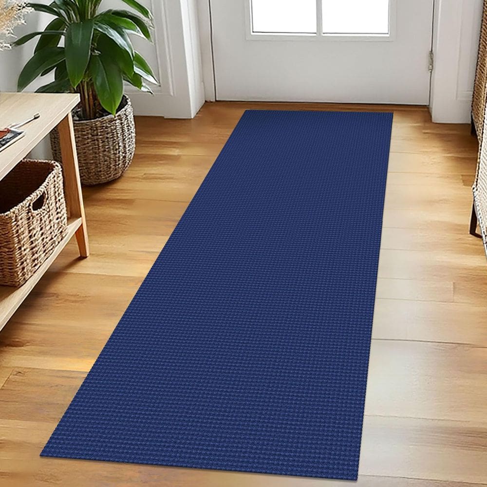 Tapete Runner EARTHALL Tecido Lavável 60x150cm Azul Royal/Marinho