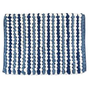 Tapete de banho DII Ultra Soft Chenille Chunky Popcorn 21x34cm azul