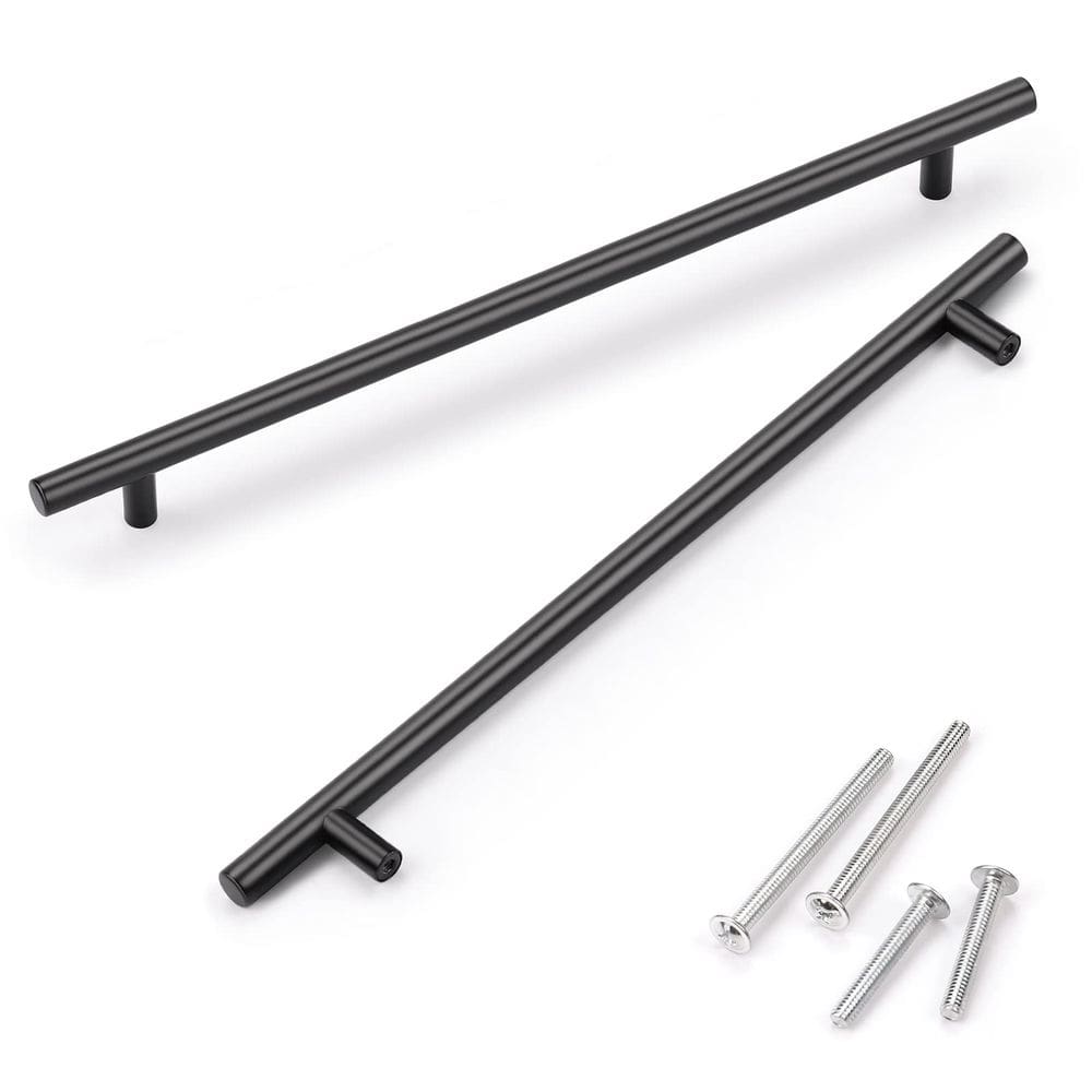 Alças de gabinete KNOBWELL, aço inoxidável preto, 10 polegadas, pacote com 6
