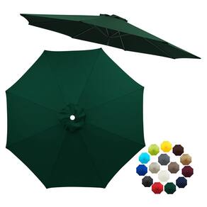 Substituição do dossel de guarda-chuva de pátio, 10 pés, verde escuro, 8 costelas
