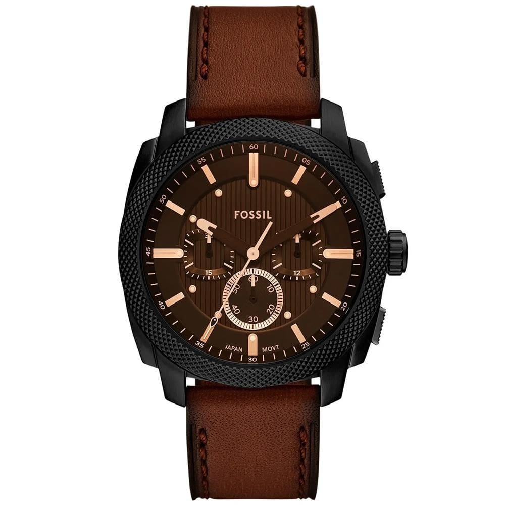 Relógio Fossil Masculino Ref: Fs6101/0pn Cronógrafo Black