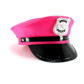 Chapéu Boina Quepe Temático Fantasia Carnaval Festa Estilo do Chapéu:Policial Rosa