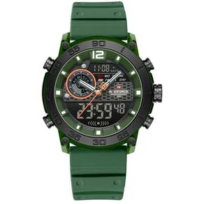 Relógio De Pulso Esportivo Masculino Display Duplo Multifuncional Digital A Prova D´agua Verde