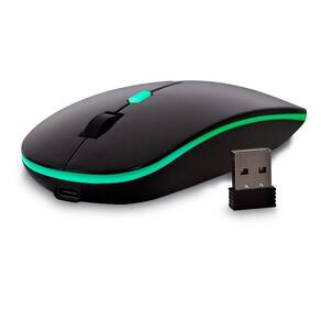 Mouse Sem Fio Maxprint Croma Bateria Interna Recarregável Com Led Preto 60000150