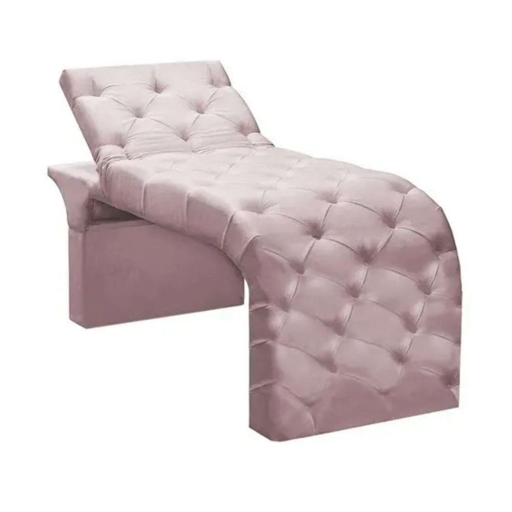 Maca Estofada Estética Cílios Regulável Spa Suede Valentina Rosê