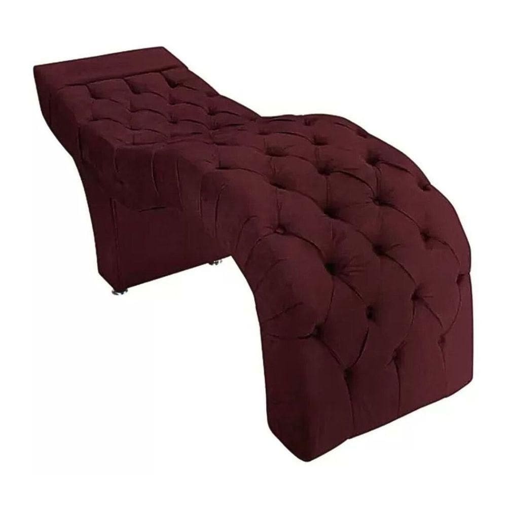 Maca Estofada Estética Cílios Salão Spa Suede Maiara Bordô