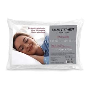 Travesseiro Buettner Microfibra Firenze Conforto 50cm X 70cm Branco
