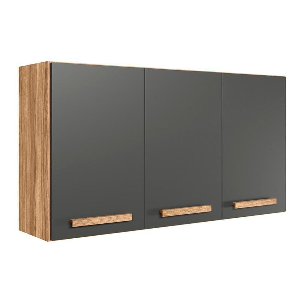 Armario Aereo De Cozinha Intenza 120 Cm Com 3 Portas