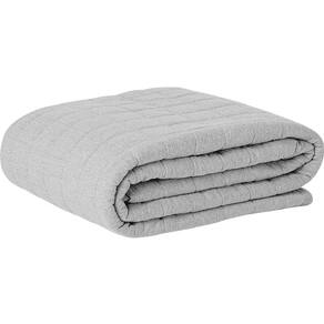 Cobre Leito Tecebem Queen Malha 100% Algodão Lisa Em Matelasse 240m X 260m Cinza
