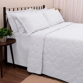 Kit Cobre Leito Buettner Liso Queen Sonata 3 Peças Branco